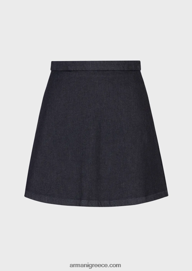 γυναίκες Armani Μίνι τζιν φούστα ξεπλυμένη, μερσεριζέ 4046R6332 τζην