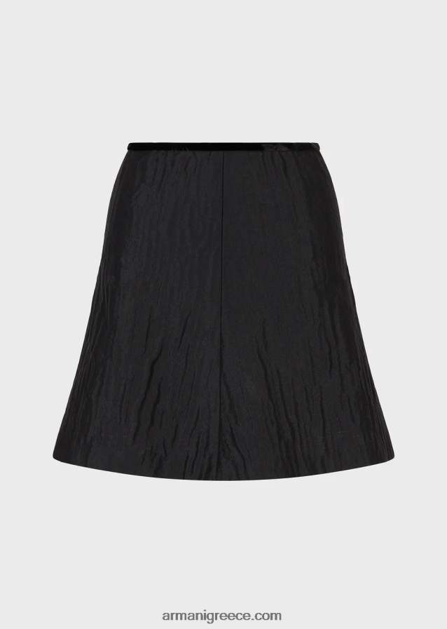 γυναίκες Armani φούστα με φουσκωτό χρώμα 4046R6333 μαύρος