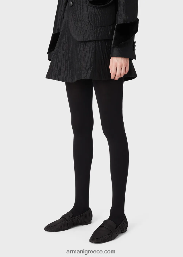γυναίκες Armani φούστα με φουσκωτό χρώμα 4046R6333 μαύρος