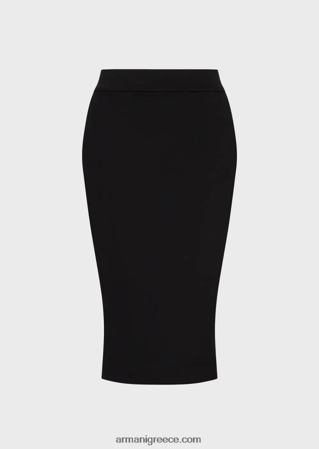 γυναίκες Armani μίντι φούστα French terry pencil με ταινία λογότυπου 4046R6331