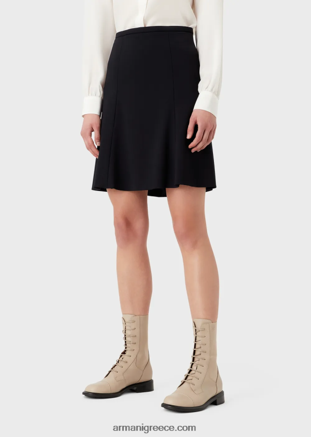 γυναίκες Armani μάλλινη φούστα barathea 4046R6338 ναυτικό μπλε