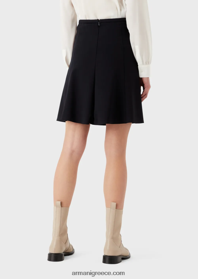 γυναίκες Armani μάλλινη φούστα barathea 4046R6338 ναυτικό μπλε