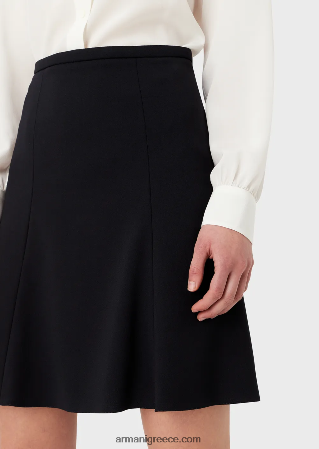 γυναίκες Armani μάλλινη φούστα barathea 4046R6338 ναυτικό μπλε
