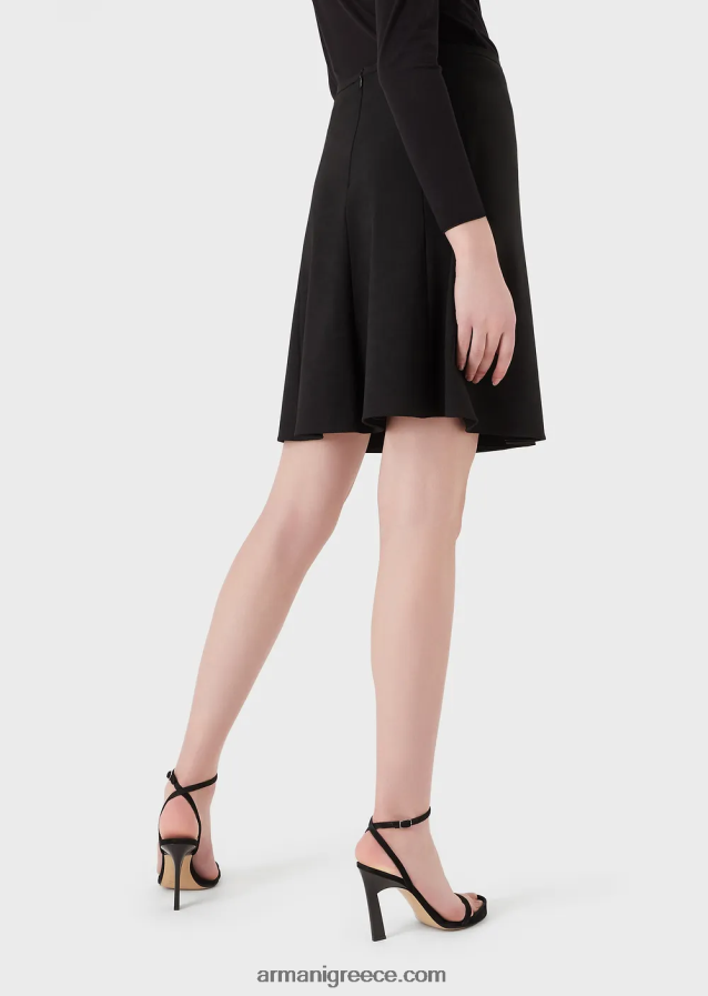 γυναίκες Armani μάλλινη φούστα barathea 4046R6339 μαύρος
