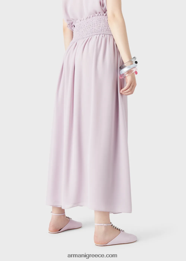 γυναίκες Armani crepon μακριά φούστα με ανάγλυφο ελαστικό peplum 4046R6328