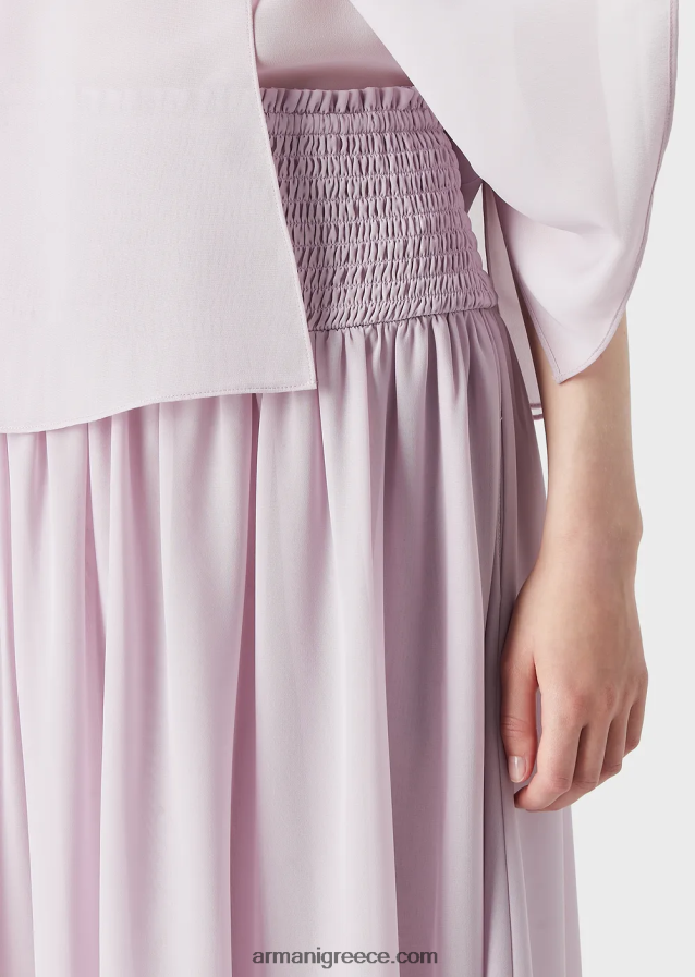 γυναίκες Armani crepon μακριά φούστα με ανάγλυφο ελαστικό peplum 4046R6328
