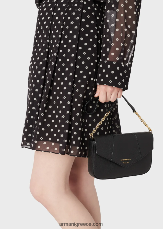 γυναίκες Armani φούστα georgette με στάμπα με παγιέτες 4046R6335 πρότυπο