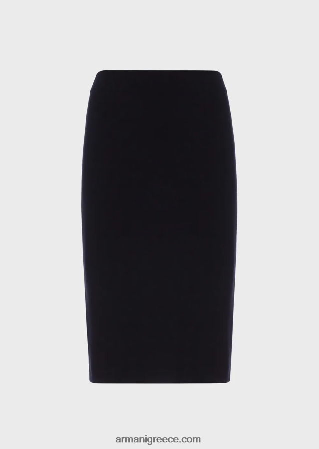 γυναίκες Armani pencil φούστα με βελονιά milano 4046R6340 μαύρος