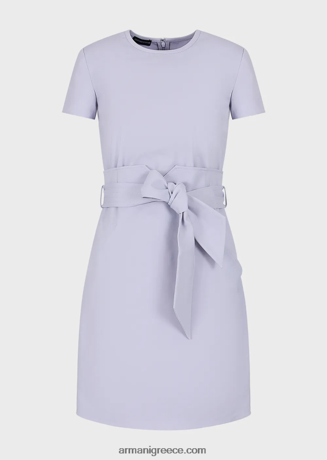 γυναίκες Armani Φόρεμα δύο κομματιών με εφέ από βαμβακερό στρετς 4046R665 λιλα