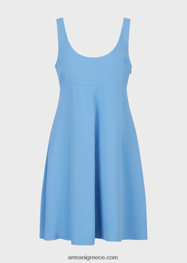 γυναίκες Armani αμάνικο, φαρδύ κρεπ φόρεμα 4046R683