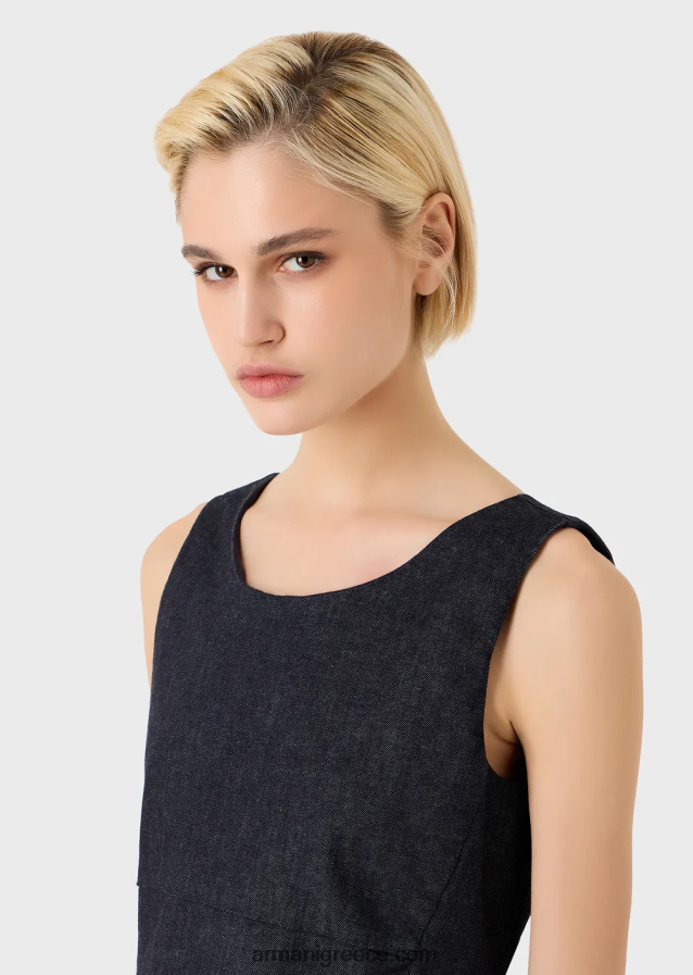 γυναίκες Armani τζιν φόρεμα μερσεριζέ 4046R686 τζην