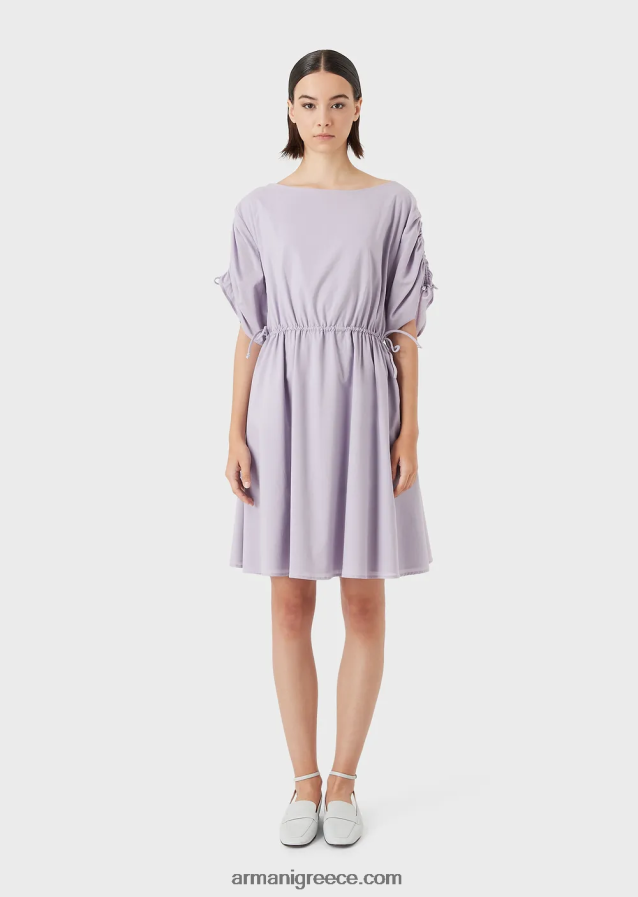 γυναίκες Armani Φόρεμα με λαιμόκοψη με κορδόνι 4046R690 λιλα