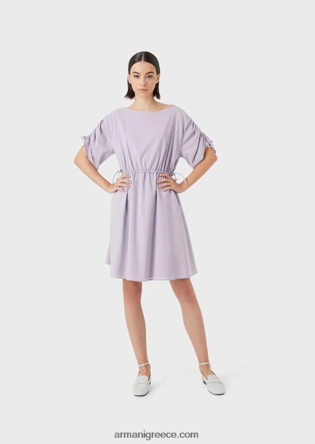 γυναίκες Armani Φόρεμα με λαιμόκοψη με κορδόνι 4046R690 λιλα