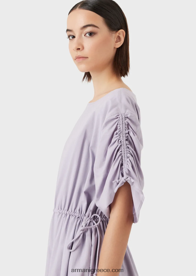 γυναίκες Armani Φόρεμα με λαιμόκοψη με κορδόνι 4046R690 λιλα