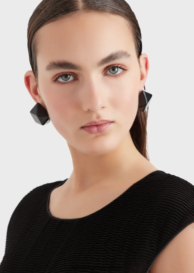 γυναίκες Armani Φόρεμα με οθωμανικό αποτέλεσμα barre jersey 4046R6110 μαύρος