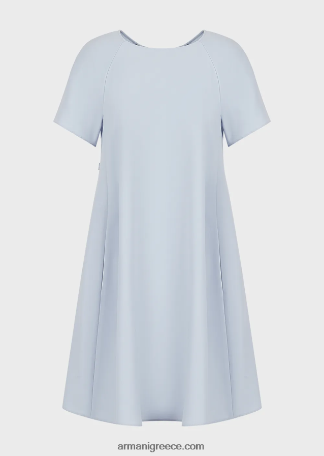 γυναίκες Armani φουσκωτό φόρεμα σε τεχνική cady με κουμπιά 4046R680