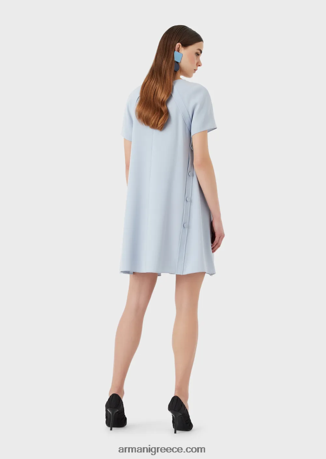 γυναίκες Armani φουσκωτό φόρεμα σε τεχνική cady με κουμπιά 4046R680