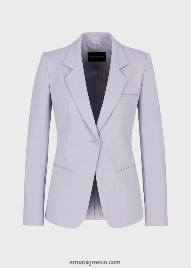 γυναίκες Armani μονόπλευρο σακάκι από βαμβακερό ρουχισμό 4046R632