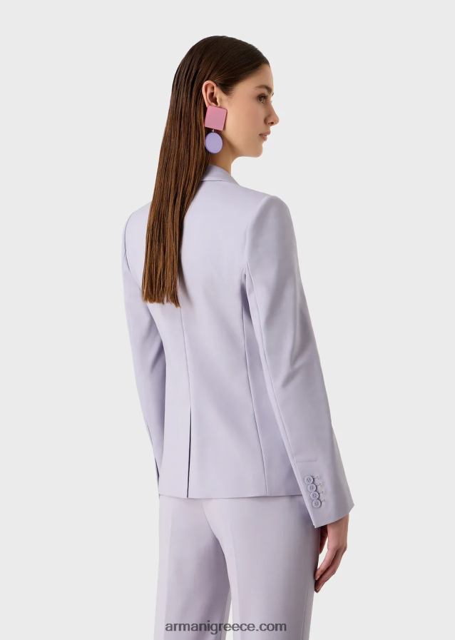 γυναίκες Armani μονόπλευρο σακάκι από βαμβακερό ρουχισμό 4046R632