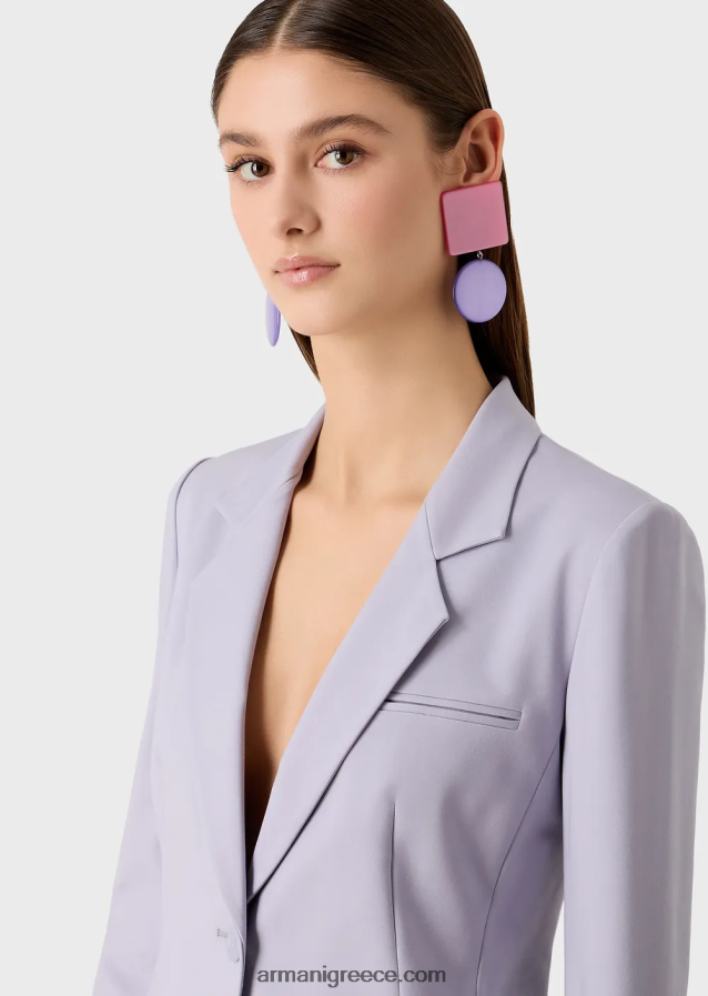 γυναίκες Armani μονόπλευρο σακάκι από βαμβακερό ρουχισμό 4046R632