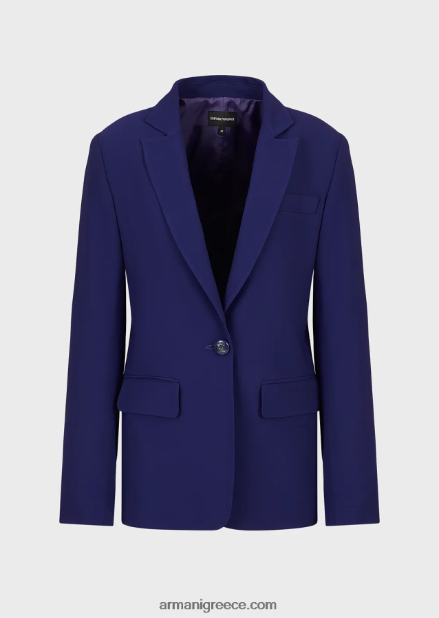 γυναίκες Armani μπουφάν μονόπλευρο σε ελαστική βισκόζη 4046R634 μωβ