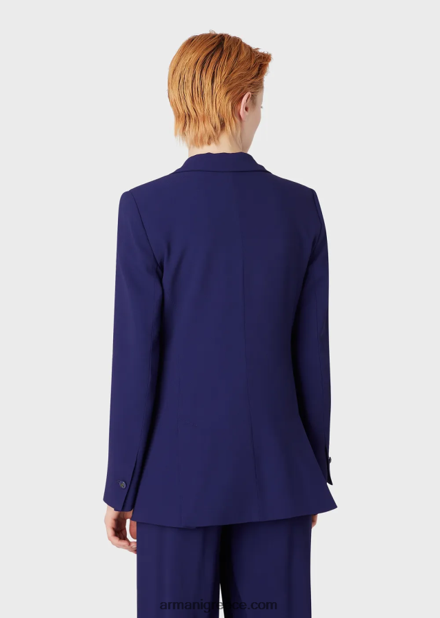 γυναίκες Armani μπουφάν μονόπλευρο σε ελαστική βισκόζη 4046R634 μωβ