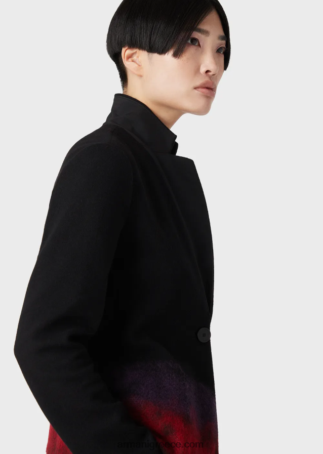 γυναίκες Armani σακάκι μονόπλευρο σε μάλλινο ζέρσεϊ 4046R642