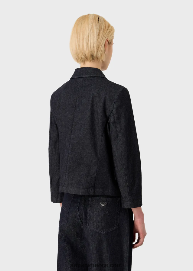 γυναίκες Armani ξεπλυμένο τζιν μπουφάν Mercerized 4046R649 τζην