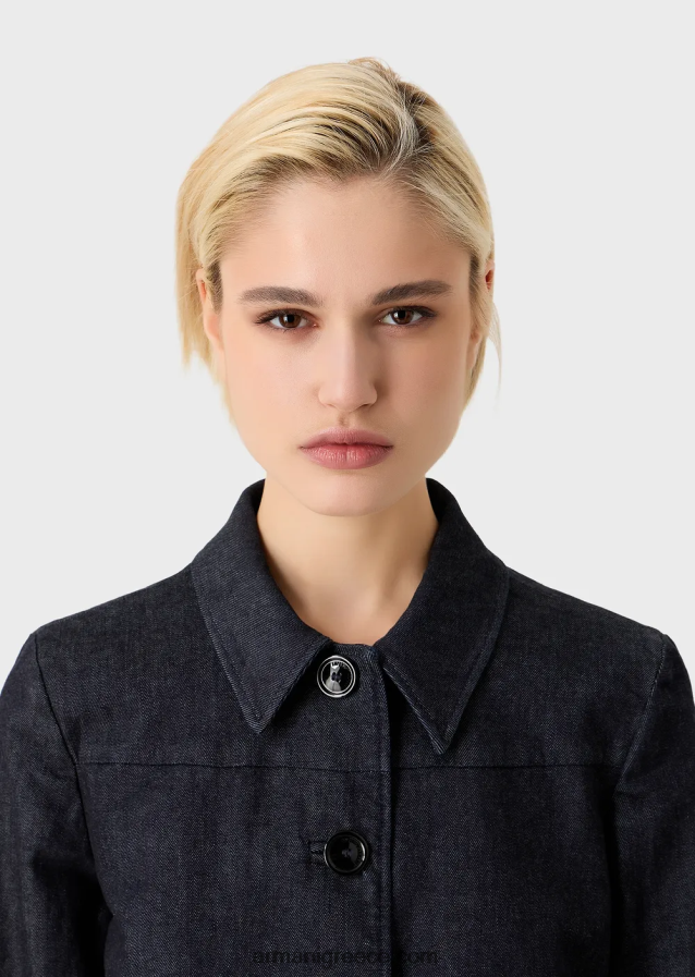 γυναίκες Armani ξεπλυμένο τζιν μπουφάν Mercerized 4046R649 τζην