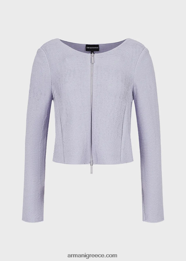 γυναίκες Armani μπολερό με φερμουάρ barre-jersey 4046R653 λιλα