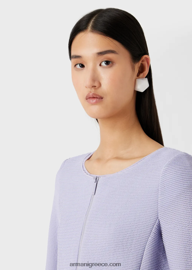 γυναίκες Armani μπολερό με φερμουάρ barre-jersey 4046R653 λιλα