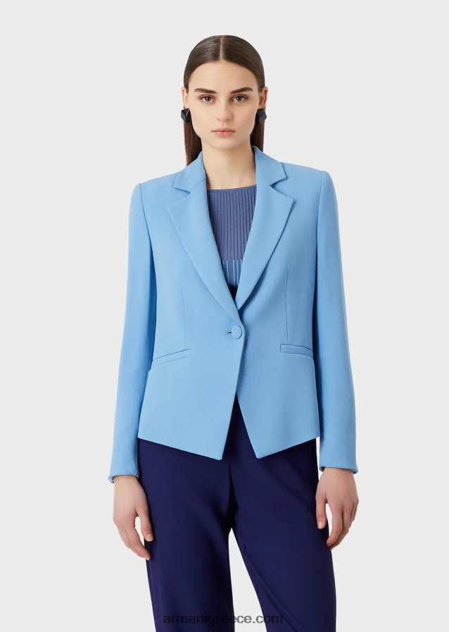 γυναίκες Armani σακάκι κρεπ cady με ρεβέρ 4046R640
