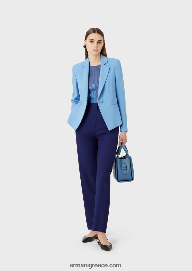 γυναίκες Armani σακάκι κρεπ cady με ρεβέρ 4046R640