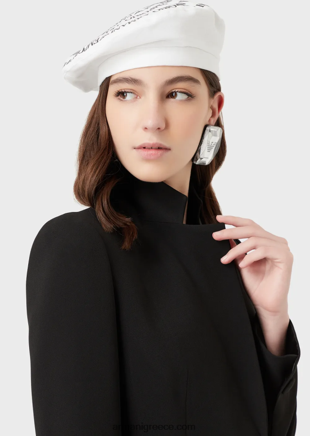 γυναίκες Armani σακάκι κρεπ cady με ρεβέρ 4046R641 μαύρος