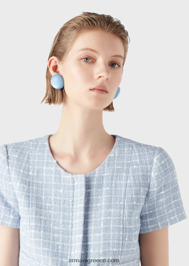 γυναίκες Armani κοντομάνικο μπουφάν lurex-tweed 4046R646