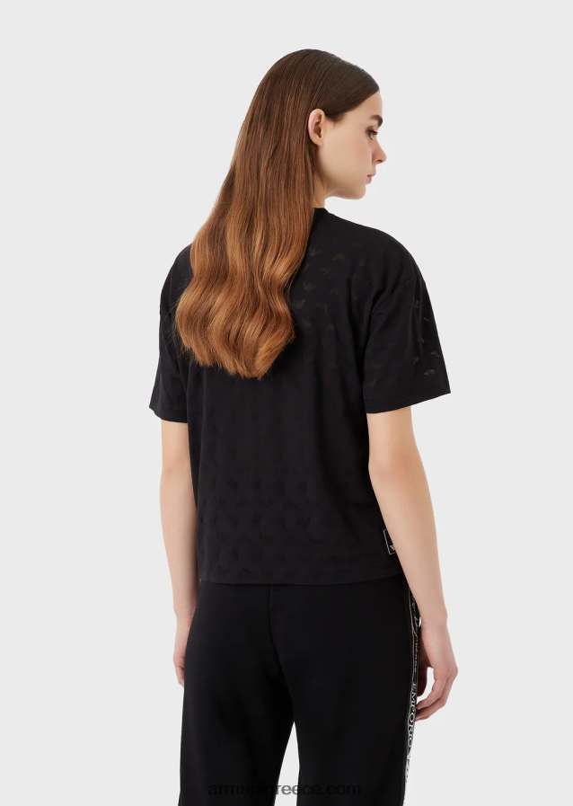 γυναίκες Armani μπλουζάκι αετού με είδη πρώτης ανάγκης για ταξίδι παντού 4046R6445 μαύρος