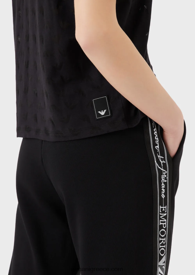 γυναίκες Armani μπλουζάκι αετού με είδη πρώτης ανάγκης για ταξίδι παντού 4046R6445 μαύρος