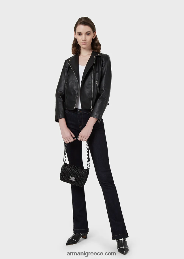 γυναίκες Armani Ζέρσεϊ πουκάμισο από βισκόζη με μανίκια μήκους τριών τετάρτων 4046R6480 άσπρο