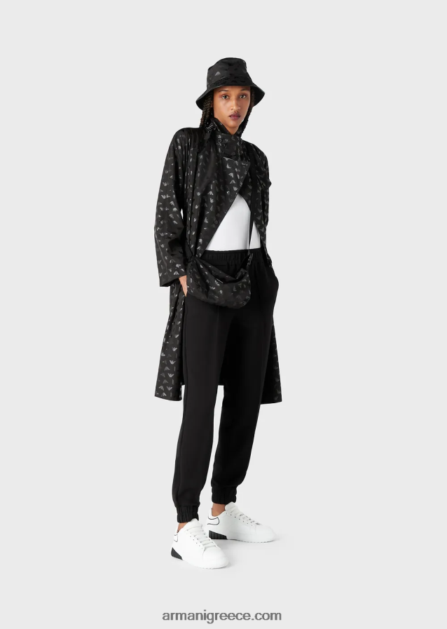 γυναίκες Armani απαραίτητα για ταξίδια τζόγκερ με διπλό ζέρσεϊ 4046R6277 μαύρος