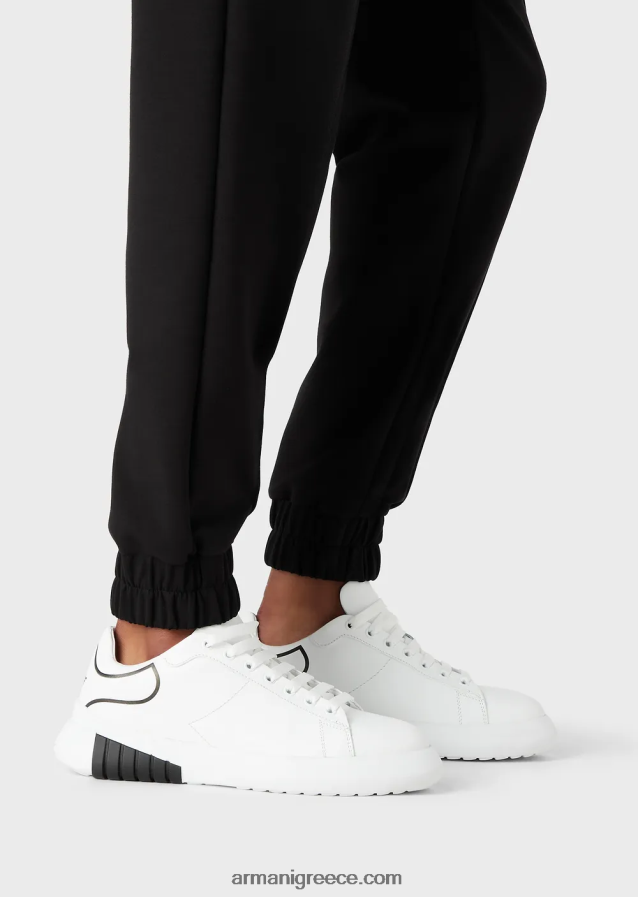 γυναίκες Armani απαραίτητα για ταξίδια τζόγκερ με διπλό ζέρσεϊ 4046R6277 μαύρος