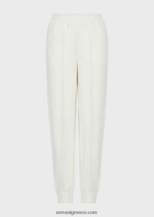 γυναίκες Armani απαραίτητα για ταξίδια τζόγκερ με διπλό ζέρσεϊ 4046R6278 άσπρο