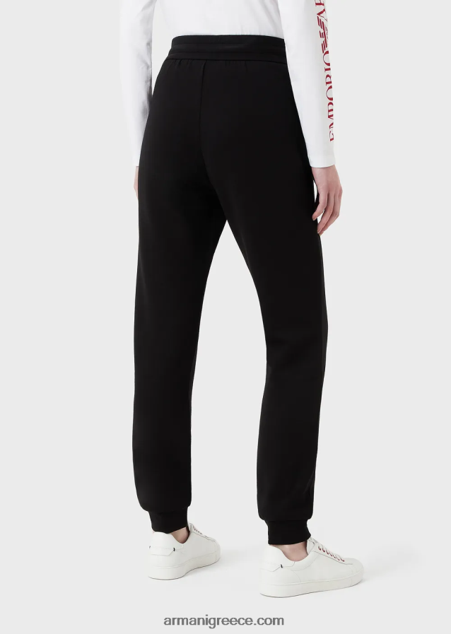 γυναίκες Armani διπλό παντελόνι με κέντημα 4046R6282 μαύρος