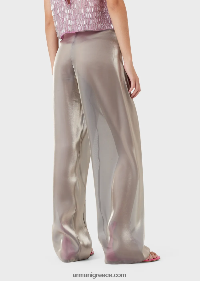 γυναίκες Armani παντελόνι με κορδόνια από ύφασμα με τρίλοβο 4046R6296