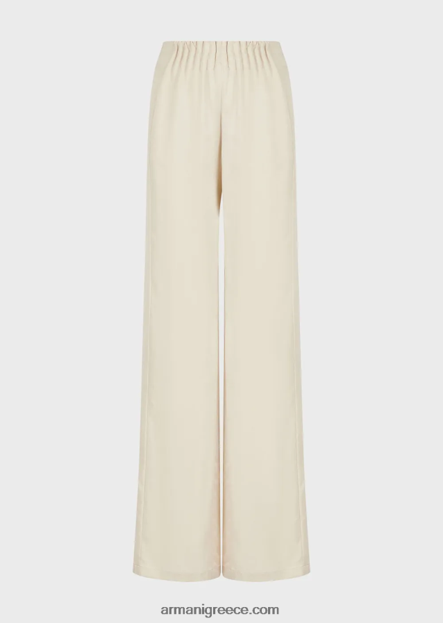 γυναίκες Armani πλυμένο χάλκινο παντελόνι με μαζεμένη μέση 4046R6324