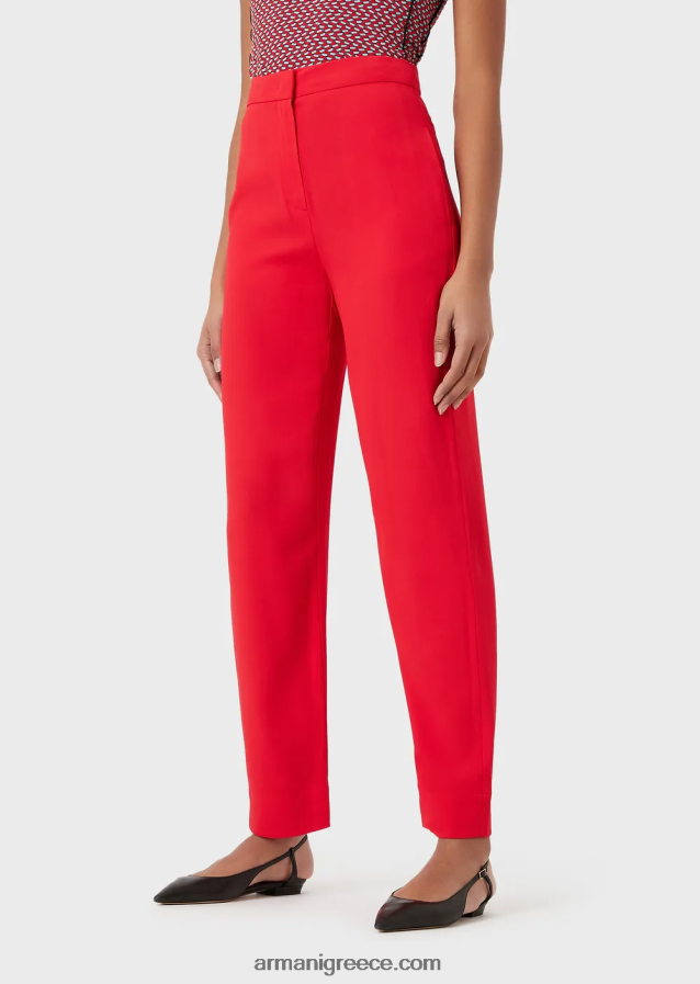 γυναίκες Armani ψηλόμεσο παντελόνι 7/8 σε ελαστική βισκόζη 4046R6276