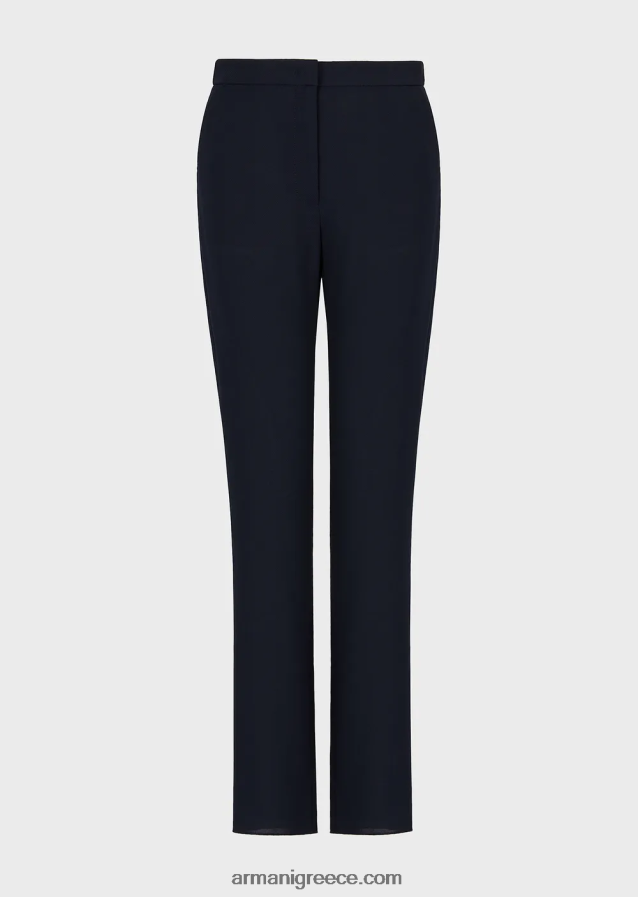 γυναίκες Armani παντελόνι υγρό κρεπ 7/8 4046R6284 ναυτικό μπλε