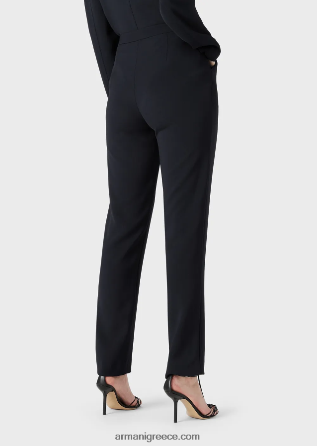 γυναίκες Armani παντελόνι υγρό κρεπ 7/8 4046R6284 ναυτικό μπλε