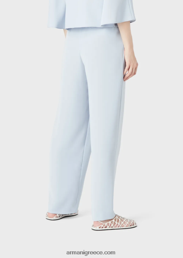 γυναίκες Armani παντελόνι τεχνική-cady με λάστιχο στη μέση 4046R6301 γαλανός