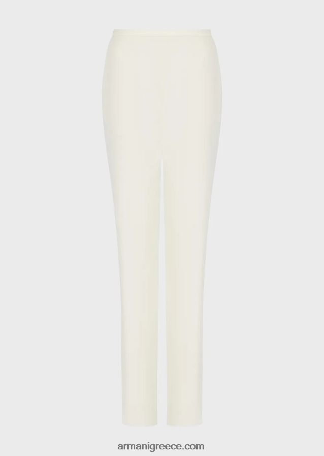 γυναίκες Armani παντελόνι τσιγάρου τεχνική-cady 4046R6306 άσπρο