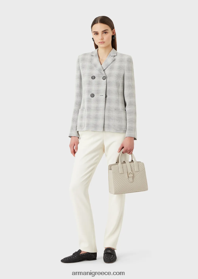 γυναίκες Armani παντελόνι τσιγάρου τεχνική-cady 4046R6306 άσπρο